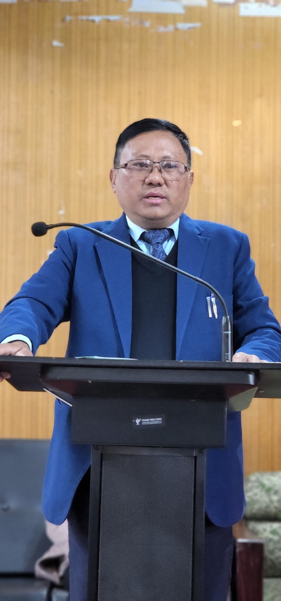 Comm.& Secy, Y Kikheto Sema speaking at the coordination meeting of the health and family welfare department on January 25. (Morung Photo)